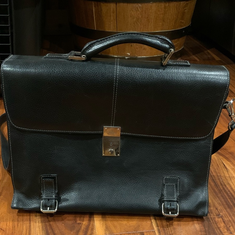 Used Authentic Cole Haan Paola leather Briefcase